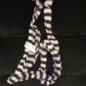 Thin H&M scarf - blue white stripes